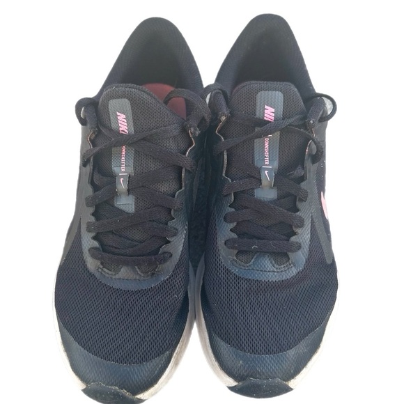 Nike Downshifter Girls Black/Pink Running Shoes  Size 3.5 - Picture 3 of 5